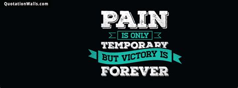 Pain Is Temporary Motivational Facebook Cover Photo - QuotationWalls