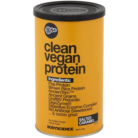 Bsc Body Science Clean Plant Protein Salted Caramel G Woolworths