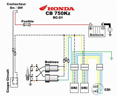 Sch Ma Lectrique Du Faisceau Honda Cb Td