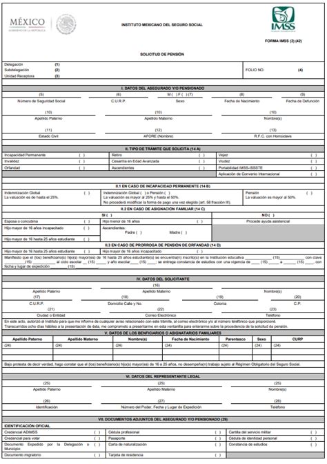 Descargar Formato de Solicitud de Pensión IMSS gratis