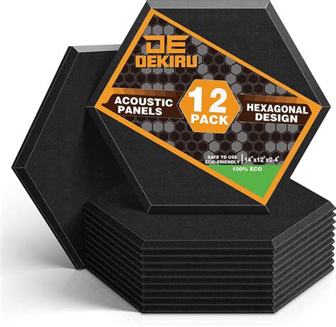 Amazon DEKIRU 12 Pack Acoustic Panels Hexagon Sound Proof Padding