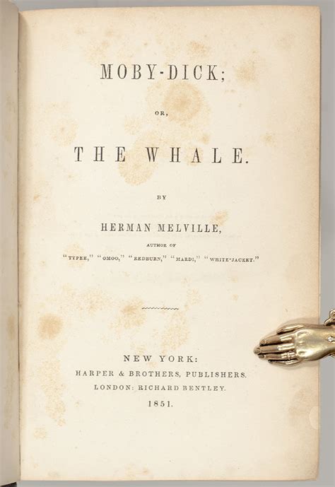 Moby Dick Or The Whale Herman Melville First Edition Rare