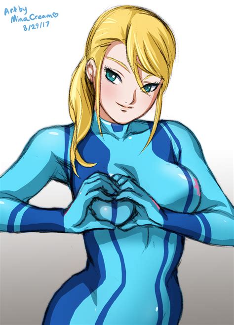 Heart Shaped Boob Zero Suit Samus By MinaCream Hentai Foundry