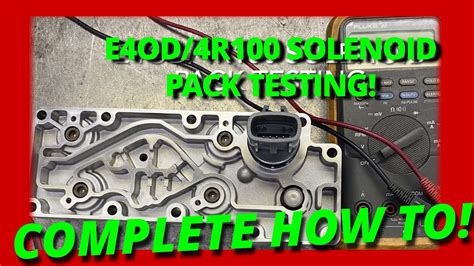 E Od R Proper Solenoid Pack Testing Pt Youtube