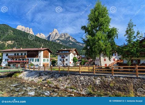 Pozza in Val di Fassa stock image. Image of mountain - 109084413