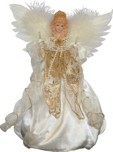 Christmas Decorations 12 Ivory And Gold Angel Treetopper