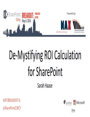 Fillable Online De Mystifying ROI Calculation Fax Email Print PdfFiller