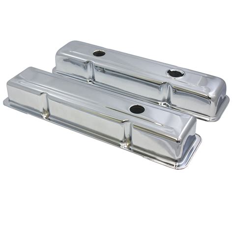 8194 Valve Covers 1985 Up Sb Chevy 50 57l 1 Hole Chrome Steel Specialty Products Company