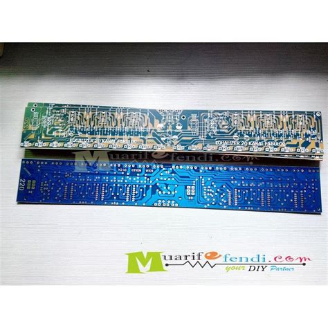 Jual PCB Equalizer 20 Channel Stereo Potensio Putar OpAmp Tone Control