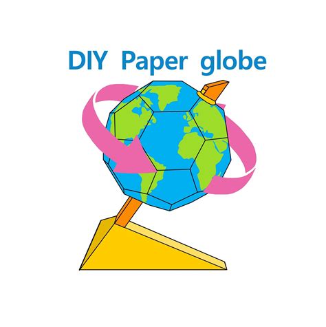 3d Globe Paper Globe Diy Globe Paper Craft Printable Etsy