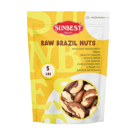 Sunbest Natural Superior To Organic Whole Brazil Nuts 80 Oz 5 Lbs 1