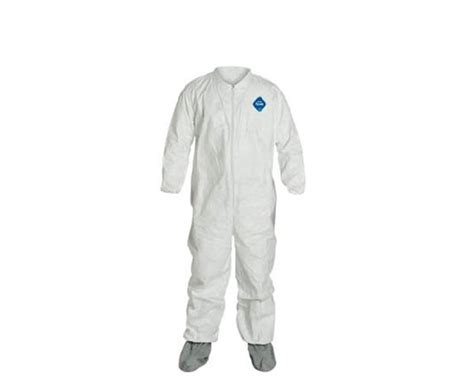 Dupont White Tyvek Ty Coverall Attached Boots Save At Tiger Medical Inc