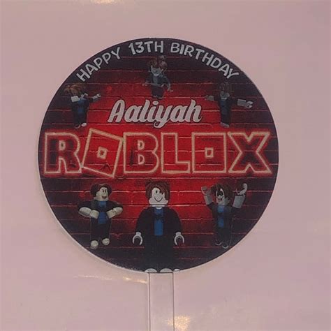 Roblox Cake Topper Etsy Uk