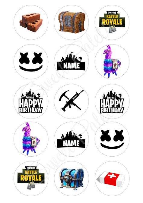 Personalised Fortnite Cupcake Toppers | Icing/Wafer Paper | Edible Print | eBay