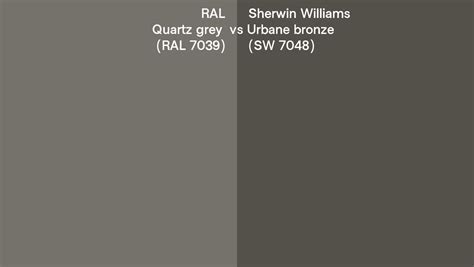 RAL Quartz Grey RAL 7039 Vs Sherwin Williams Urbane Bronze SW 7048