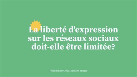 Libert D Expression Et R Seaux Sociaux