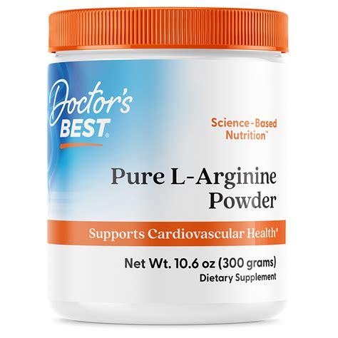 Doctors Best Pure L Arginine Powder 10 6 Oz 300 G