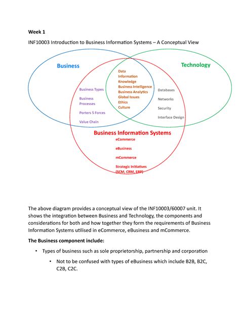 Week 1 Lecture Notes 1 Week 1 Inf10003 Introduction To Business Information Systems A