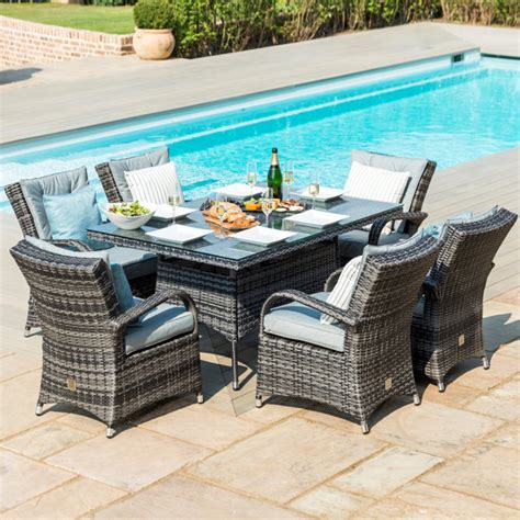 Garten Living 6 Sitzer Gartengarnitur Coshocton Aus Rattan Mit Polster