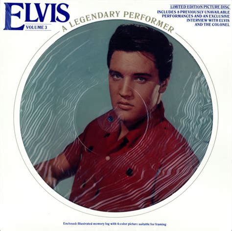 Elvis Presley A Legendary Performer Volume 3 Sealed Us Picture Disc