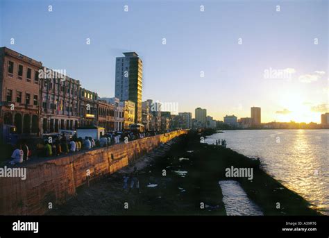 Sunset on the Malecon Havana Cuba Stock Photo - Alamy