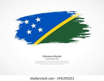 Happy Independence Day Solomon Islands National Stock Vector Royalty