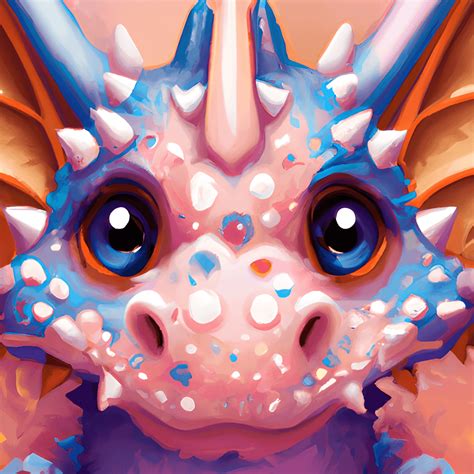 Cute Baby Dragon Painting Creative Fabrica