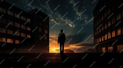 Premium AI Image | building outline silhouette concept