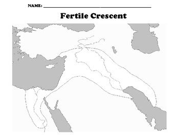 Fertile Crescent Map (Blank) by Northeast Education | TPT