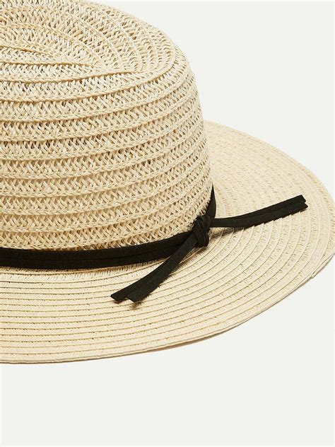 Straw Hat With Thin Black Tape Penningtons