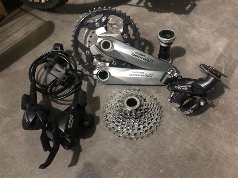 9 Speed Groupset With Brakes Shimano Deore LX XT Sports Equipment