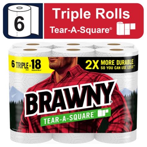 Brawny Tear A Square Sheet Sizes Paper Towel Triple Rolls Rolls