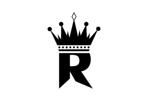 Premium Vector Simple Initial Letter R With Crown Logo Usable For