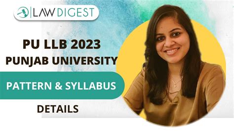 Pu Llb 2023 Exam Eligibility Details And Syllabus Punjab University