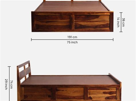 Kosmo Imperial Queen Size Bed With Drawer Storage In Natural Wenge