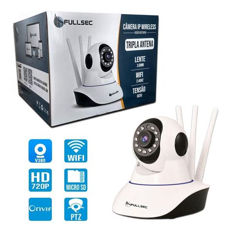 Camera Robo Antenas Ip Wifi P Sistema V Parcelamento Sem