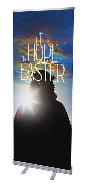 Hope Of Easter Rollup Banner With Stand Vinyl 2 Cokesbury