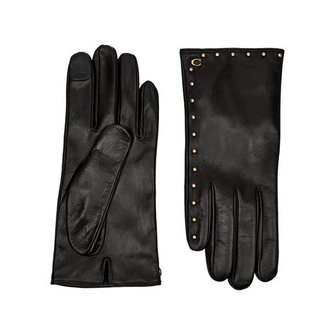 Buy Coach Studded Leather Gloves - Black At 50% Off | Editorialist