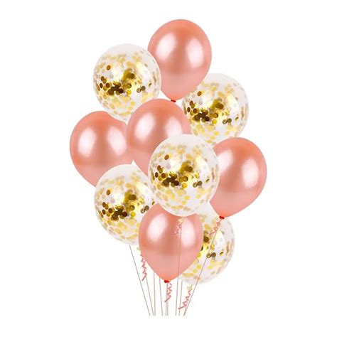 Happy Birthday Gold Helium Balloons - Rose Gold Metallic Happy Birthday ...