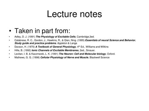 PPT - Lecture notes PowerPoint Presentation, free download - ID:258003