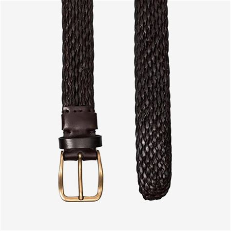 브루넬로 쿠치넬리 남성 벨트 Brunello Cucinelli Braided Calfskin Belt N25 BRUNELLO