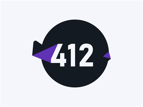 412 Number logo icon design vector image. Number logo icon design ...