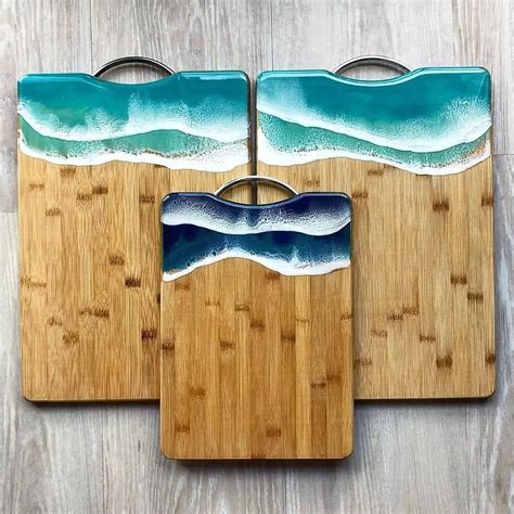 Kitchen Decor Resin Ocean Art Cutting Board Christmas Gifts Ocean Resin