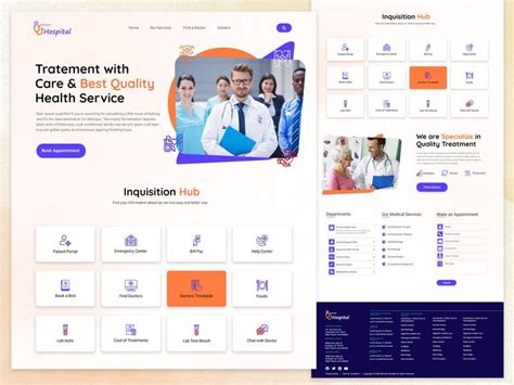 Hospital Website design Template | Design template, Website design, Hospital website