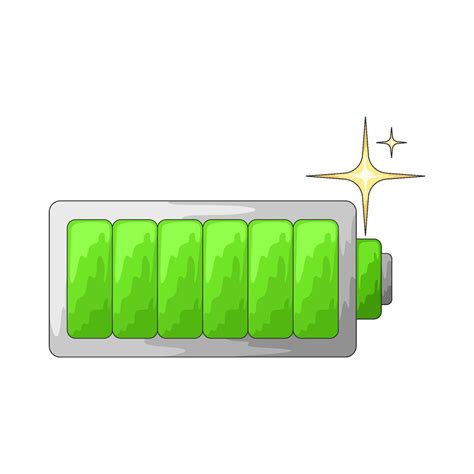 green battery icon  sparkling effect  vector art  vecteezy