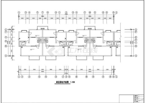 某多层住宅楼电气施工cad图居住建筑土木在线