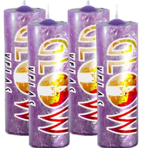 4 Velas De 7 Dias Roxo 100 Parafina Pura 260g GLOW VELAS Vela De 7