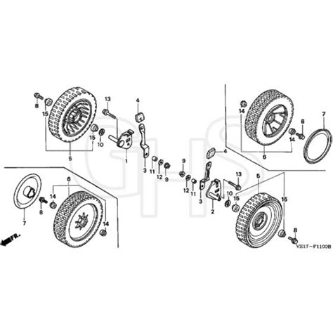 Honda Hrb535k2 Hxe Mzba 6200001 6299999 Front Wheel Diagram Ghs