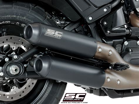 Dual Gp Evo Exhaust By Sc Project Harley Davidson Softail Fat Bob