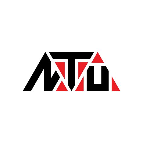 NTU triangle letter logo design with triangle shape. NTU triangle logo ...